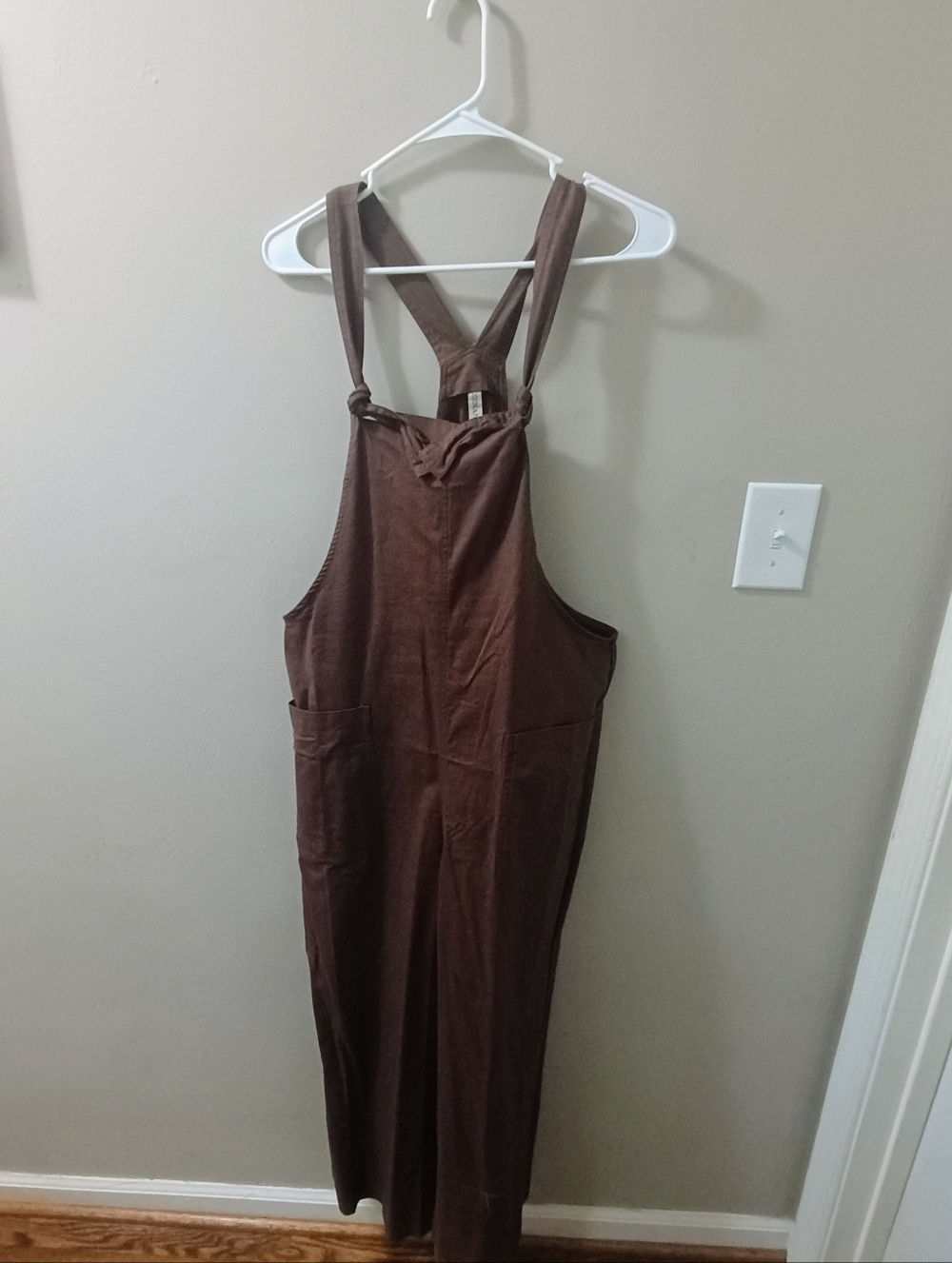Zenana Medium Brown Cotton Overalls Jumpsuit
